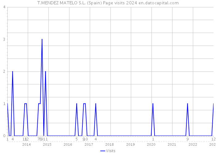 T.MENDEZ MATELO S.L. (Spain) Page visits 2024 
