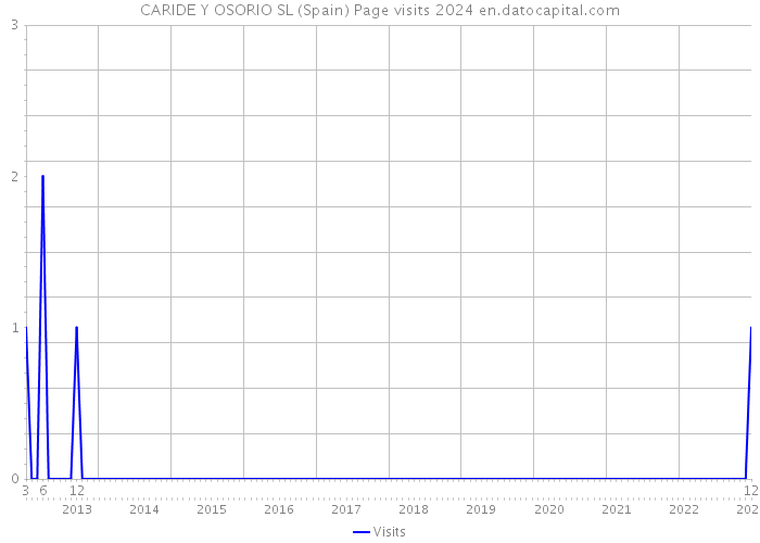 CARIDE Y OSORIO SL (Spain) Page visits 2024 