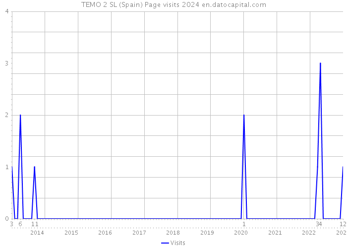 TEMO 2 SL (Spain) Page visits 2024 