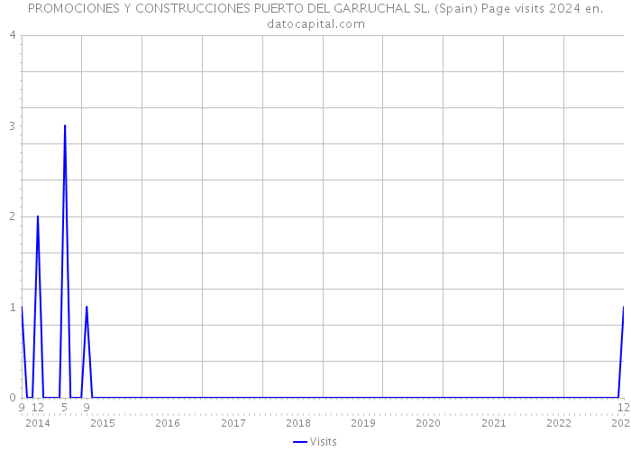 PROMOCIONES Y CONSTRUCCIONES PUERTO DEL GARRUCHAL SL. (Spain) Page visits 2024 