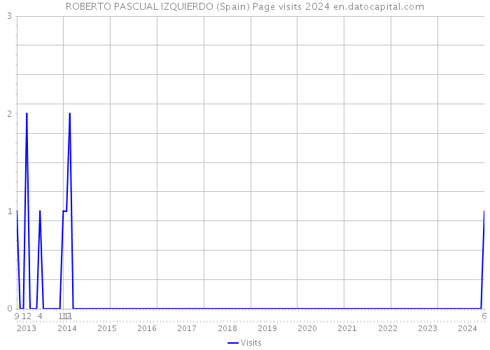 ROBERTO PASCUAL IZQUIERDO (Spain) Page visits 2024 