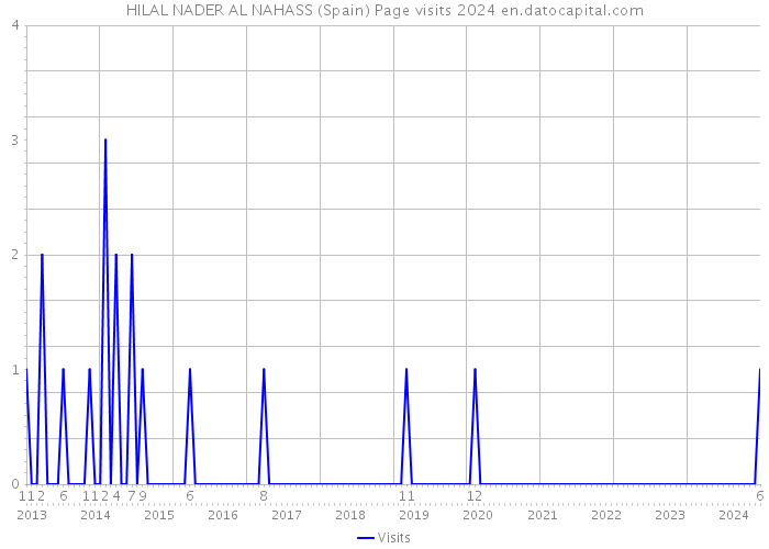 HILAL NADER AL NAHASS (Spain) Page visits 2024 