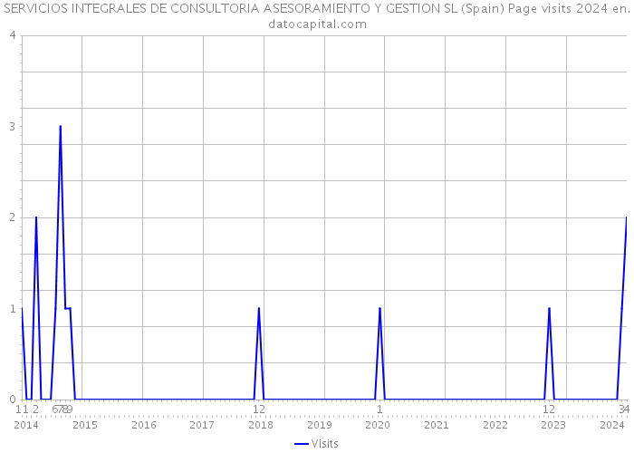 SERVICIOS INTEGRALES DE CONSULTORIA ASESORAMIENTO Y GESTION SL (Spain) Page visits 2024 