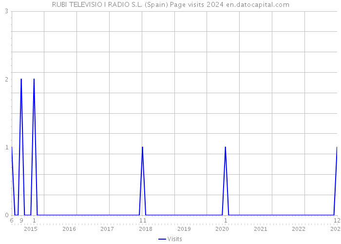 RUBI TELEVISIO I RADIO S.L. (Spain) Page visits 2024 