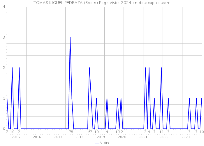 TOMAS KIGUEL PEDRAZA (Spain) Page visits 2024 