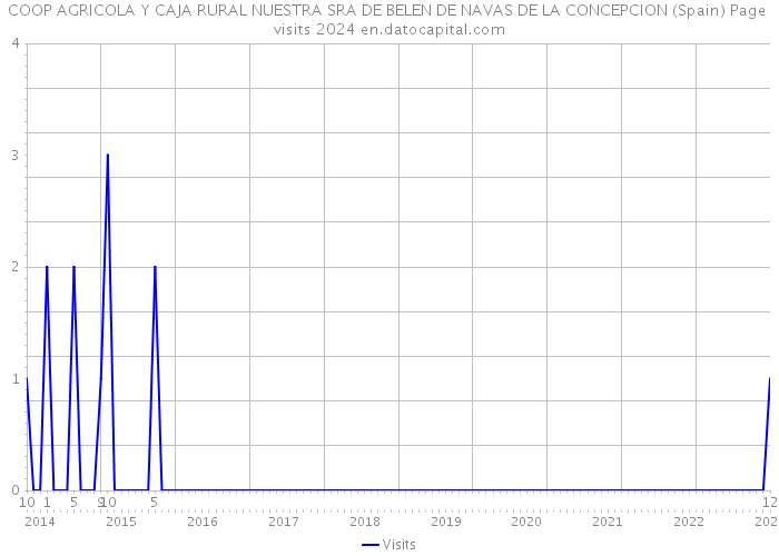 COOP AGRICOLA Y CAJA RURAL NUESTRA SRA DE BELEN DE NAVAS DE LA CONCEPCION (Spain) Page visits 2024 