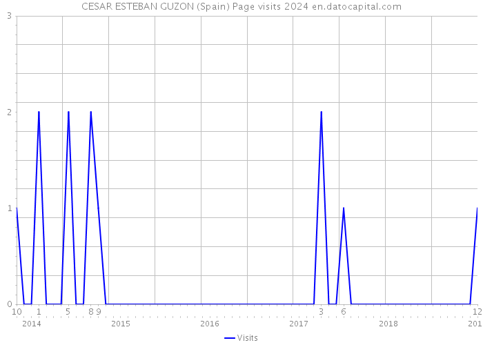 CESAR ESTEBAN GUZON (Spain) Page visits 2024 