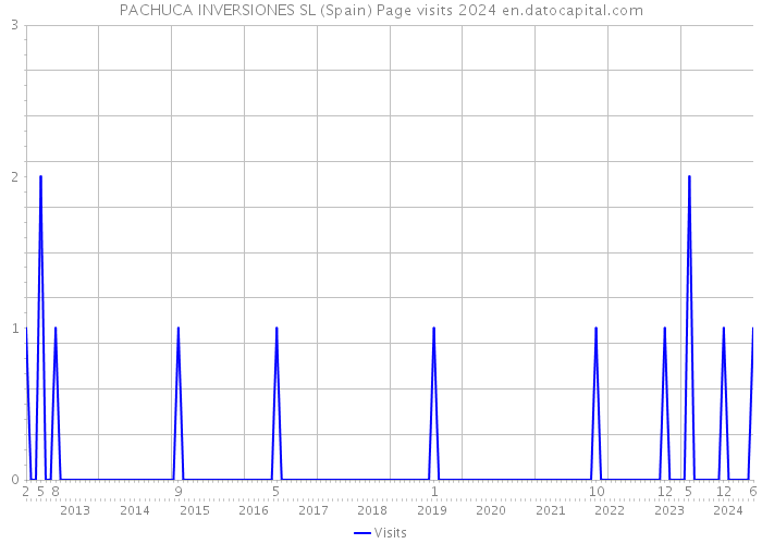 PACHUCA INVERSIONES SL (Spain) Page visits 2024 