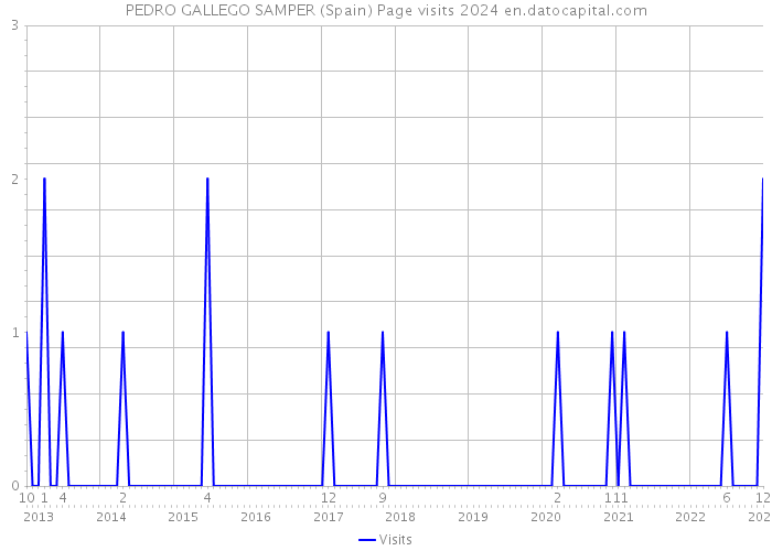 PEDRO GALLEGO SAMPER (Spain) Page visits 2024 