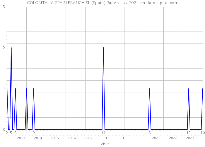 COLORITALIA SPAIN BRANCH SL (Spain) Page visits 2024 