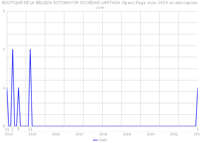BOUTIQUE DE LA BELLEZA SOTOMAYOR SOCIEDAD LIMITADA (Spain) Page visits 2024 