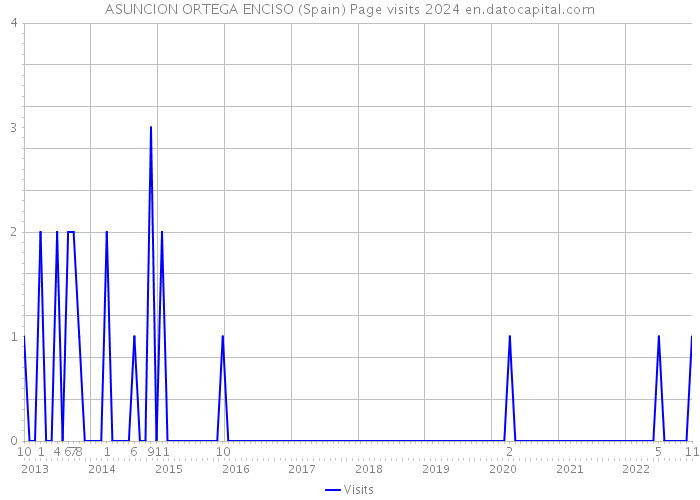 ASUNCION ORTEGA ENCISO (Spain) Page visits 2024 