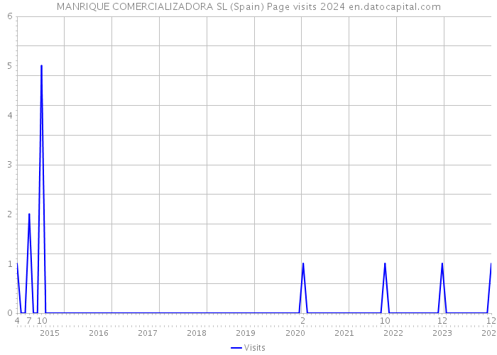 MANRIQUE COMERCIALIZADORA SL (Spain) Page visits 2024 