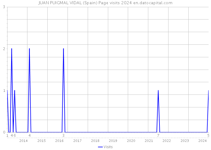 JUAN PUIGMAL VIDAL (Spain) Page visits 2024 