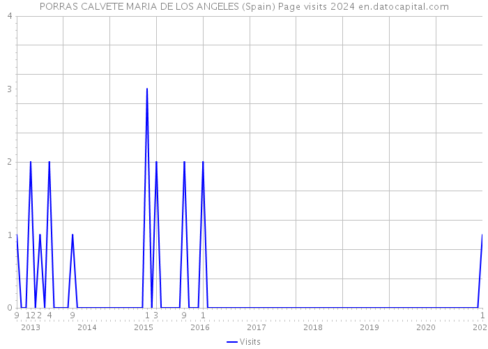 PORRAS CALVETE MARIA DE LOS ANGELES (Spain) Page visits 2024 
