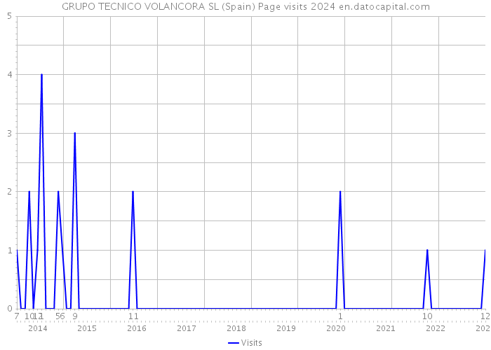 GRUPO TECNICO VOLANCORA SL (Spain) Page visits 2024 