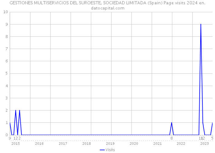 GESTIONES MULTISERVICIOS DEL SUROESTE, SOCIEDAD LIMITADA (Spain) Page visits 2024 