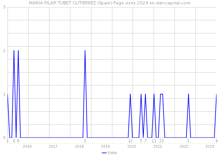 MARIA PILAR TUBET GUTIERREZ (Spain) Page visits 2024 