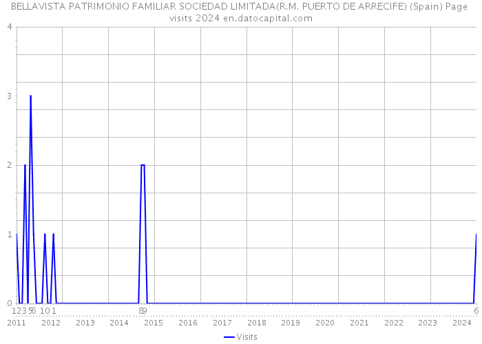 BELLAVISTA PATRIMONIO FAMILIAR SOCIEDAD LIMITADA(R.M. PUERTO DE ARRECIFE) (Spain) Page visits 2024 