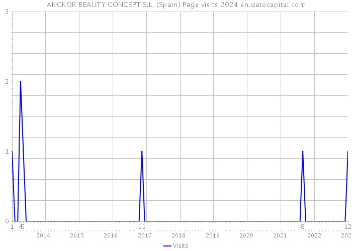 ANGKOR BEAUTY CONCEPT S.L. (Spain) Page visits 2024 