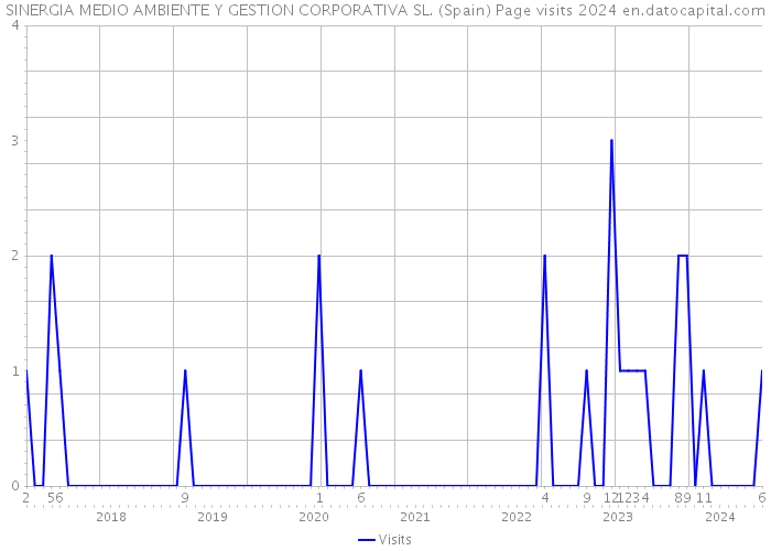 SINERGIA MEDIO AMBIENTE Y GESTION CORPORATIVA SL. (Spain) Page visits 2024 