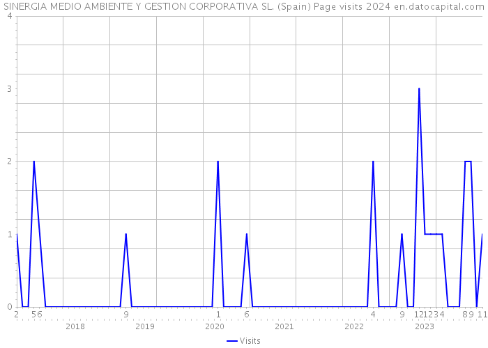 SINERGIA MEDIO AMBIENTE Y GESTION CORPORATIVA SL. (Spain) Page visits 2024 