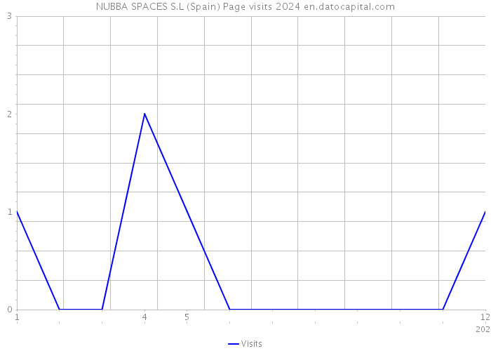 NUBBA SPACES S.L (Spain) Page visits 2024 