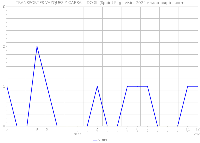 TRANSPORTES VAZQUEZ Y CARBALLIDO SL (Spain) Page visits 2024 