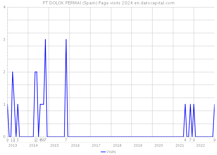PT DOLOK PERMAI (Spain) Page visits 2024 