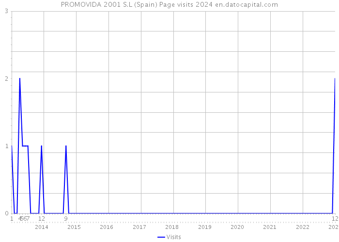 PROMOVIDA 2001 S.L (Spain) Page visits 2024 