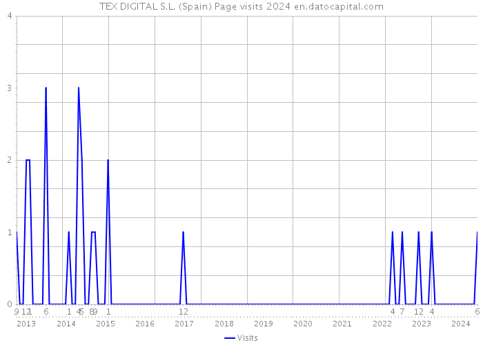 TEX DIGITAL S.L. (Spain) Page visits 2024 