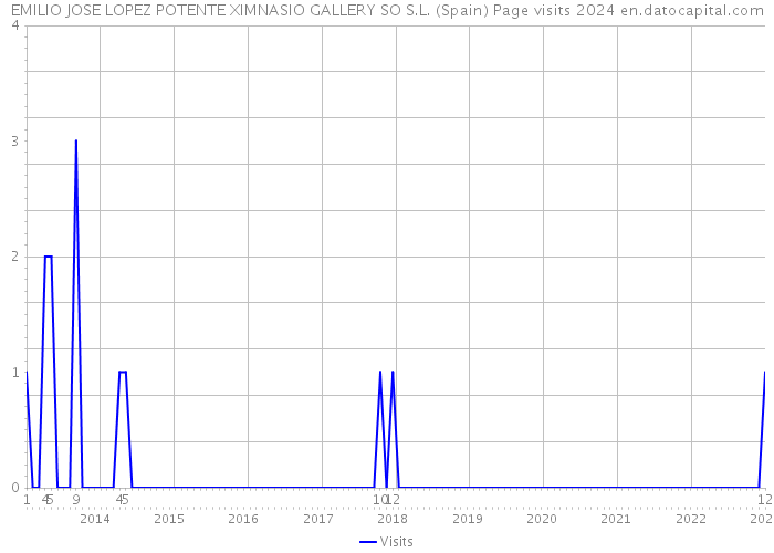 EMILIO JOSE LOPEZ POTENTE XIMNASIO GALLERY SO S.L. (Spain) Page visits 2024 