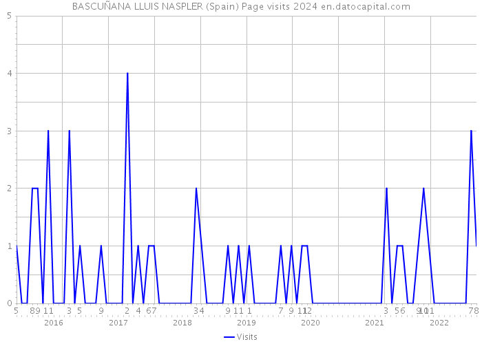 BASCUÑANA LLUIS NASPLER (Spain) Page visits 2024 