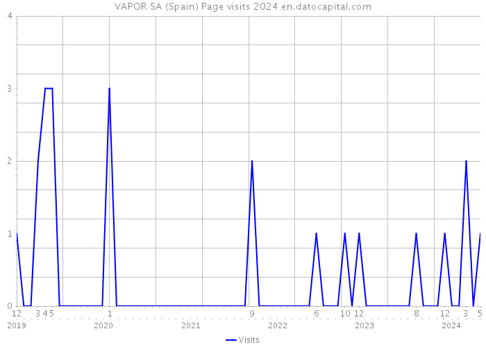 VAPOR SA (Spain) Page visits 2024 
