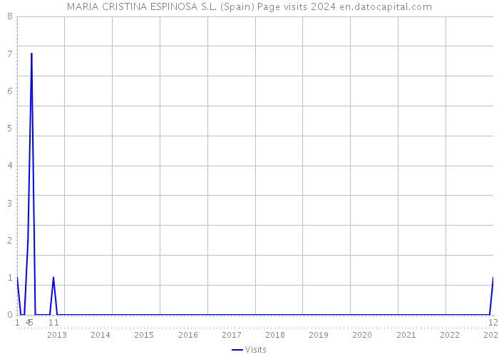 MARIA CRISTINA ESPINOSA S.L. (Spain) Page visits 2024 