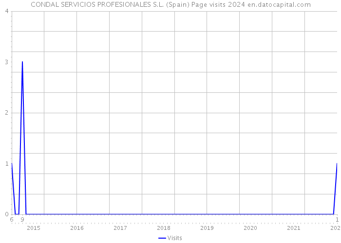 CONDAL SERVICIOS PROFESIONALES S.L. (Spain) Page visits 2024 