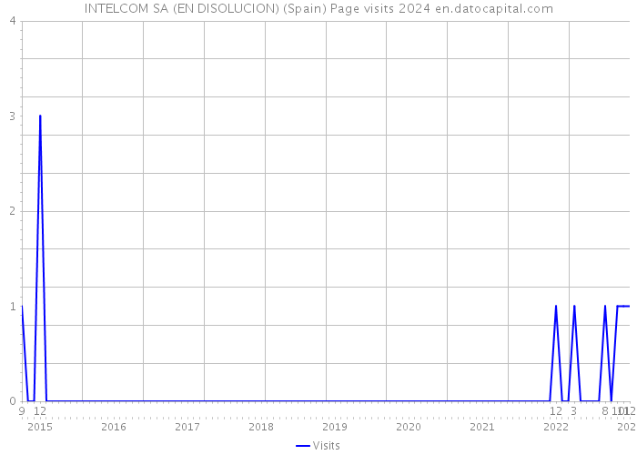 INTELCOM SA (EN DISOLUCION) (Spain) Page visits 2024 