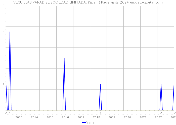 VEGUILLAS PARADISE SOCIEDAD LIMITADA. (Spain) Page visits 2024 