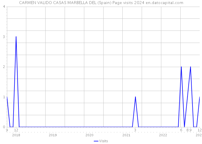 CARMEN VALIDO CASAS MARBELLA DEL (Spain) Page visits 2024 