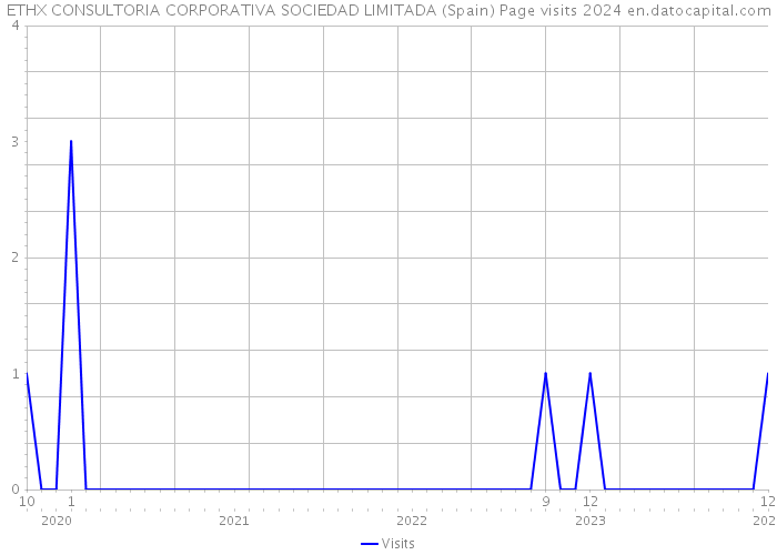 ETHX CONSULTORIA CORPORATIVA SOCIEDAD LIMITADA (Spain) Page visits 2024 