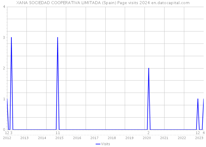 XANA SOCIEDAD COOPERATIVA LIMITADA (Spain) Page visits 2024 
