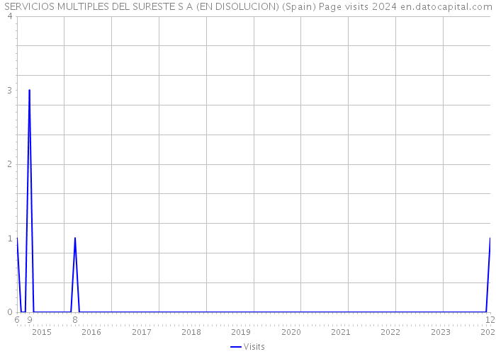 SERVICIOS MULTIPLES DEL SURESTE S A (EN DISOLUCION) (Spain) Page visits 2024 