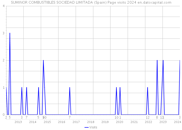 SUMINOR COMBUSTIBLES SOCIEDAD LIMITADA (Spain) Page visits 2024 