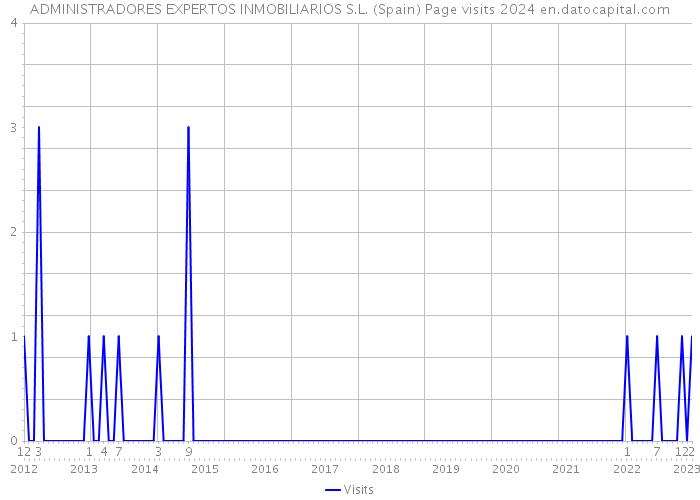 ADMINISTRADORES EXPERTOS INMOBILIARIOS S.L. (Spain) Page visits 2024 