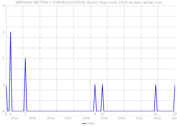 SERRANO GESTION Y COMUNICACION SL (Spain) Page visits 2024 