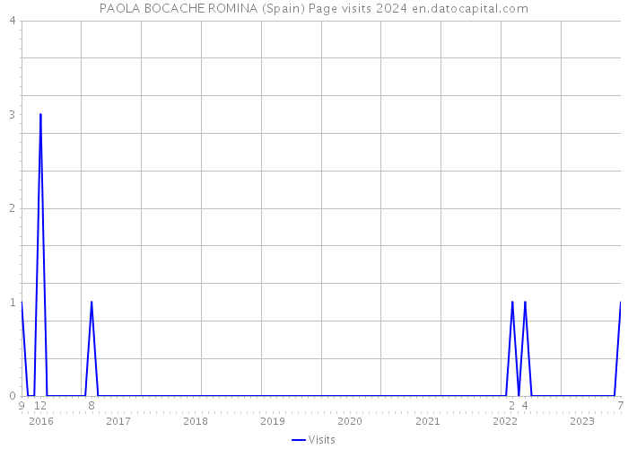 PAOLA BOCACHE ROMINA (Spain) Page visits 2024 