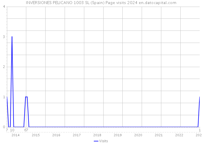 INVERSIONES PELICANO 1003 SL (Spain) Page visits 2024 