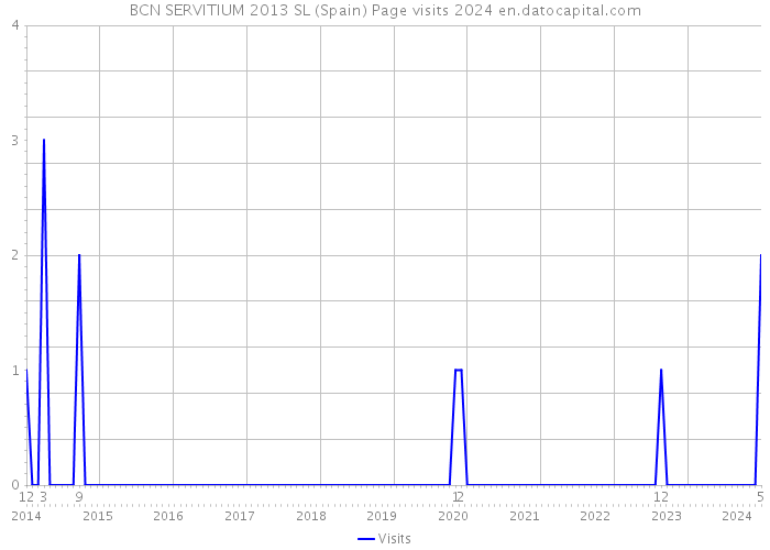 BCN SERVITIUM 2013 SL (Spain) Page visits 2024 