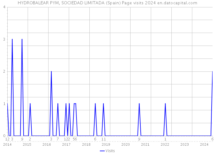 HYDROBALEAR PYM, SOCIEDAD LIMITADA (Spain) Page visits 2024 