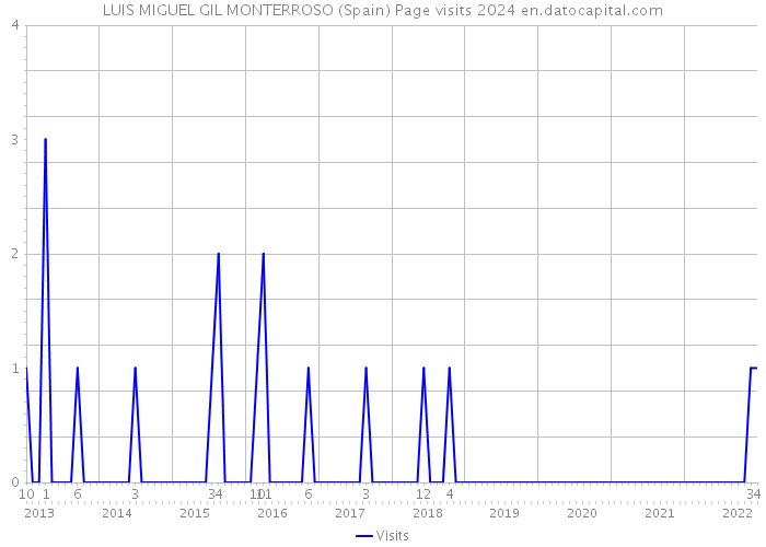 LUIS MIGUEL GIL MONTERROSO (Spain) Page visits 2024 